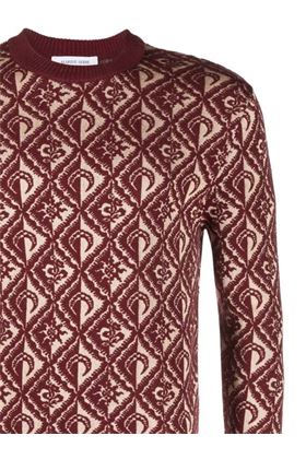 Maglione in misto lana jacquard Moon Diamant Marine Serre | MST006CKNI0034BG20